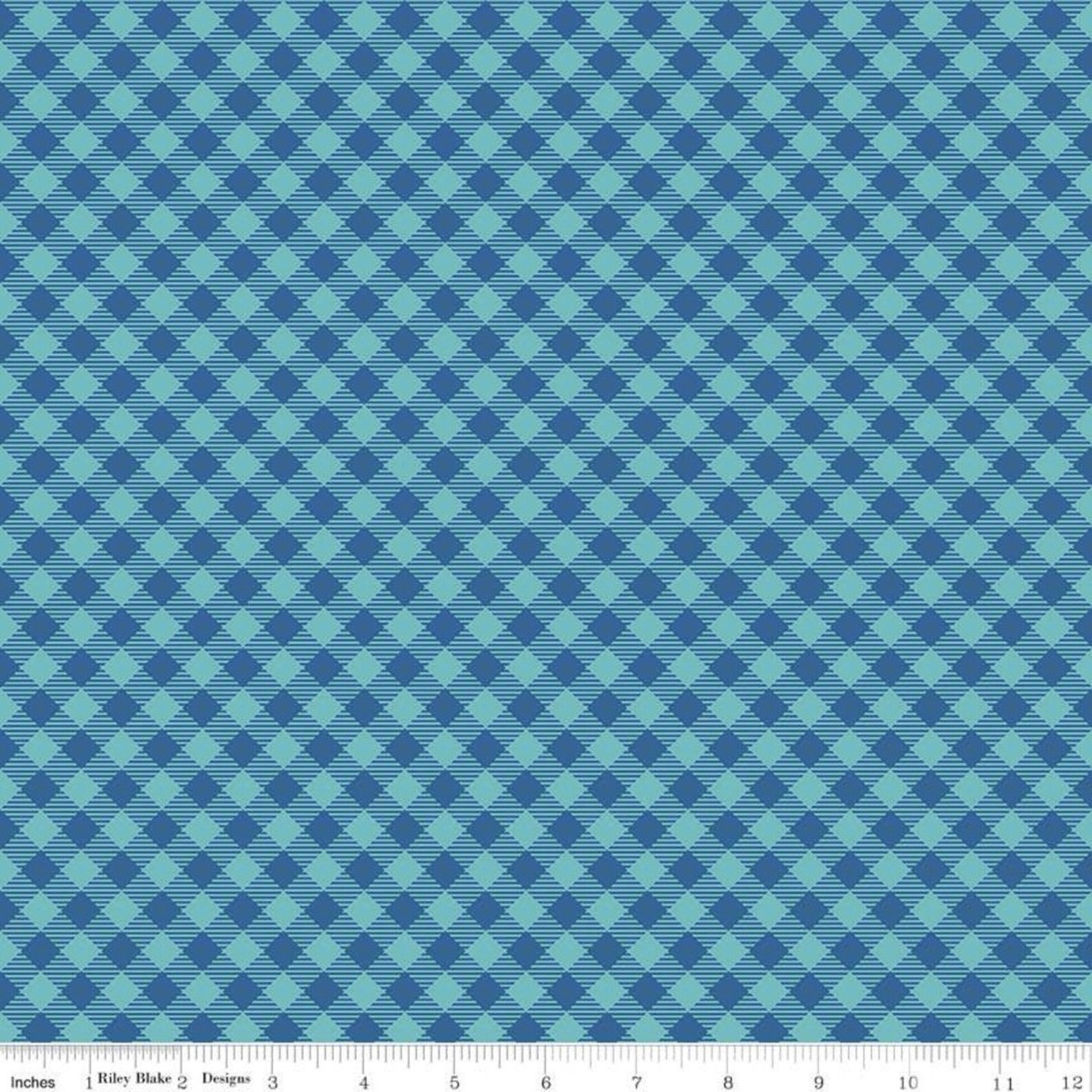 No. 033 Blue Gingham Bandana