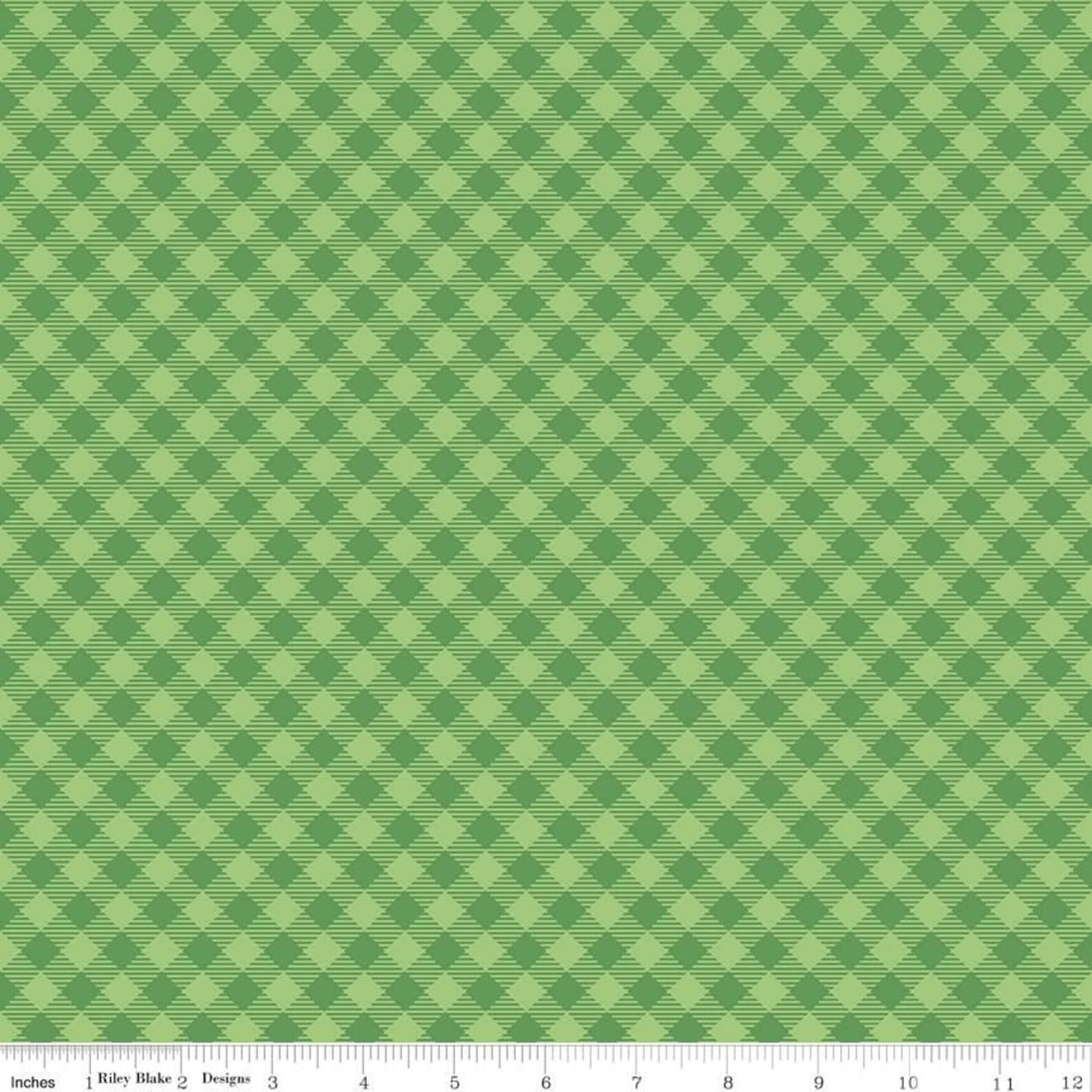 No. 032 Green Gingham Bandana