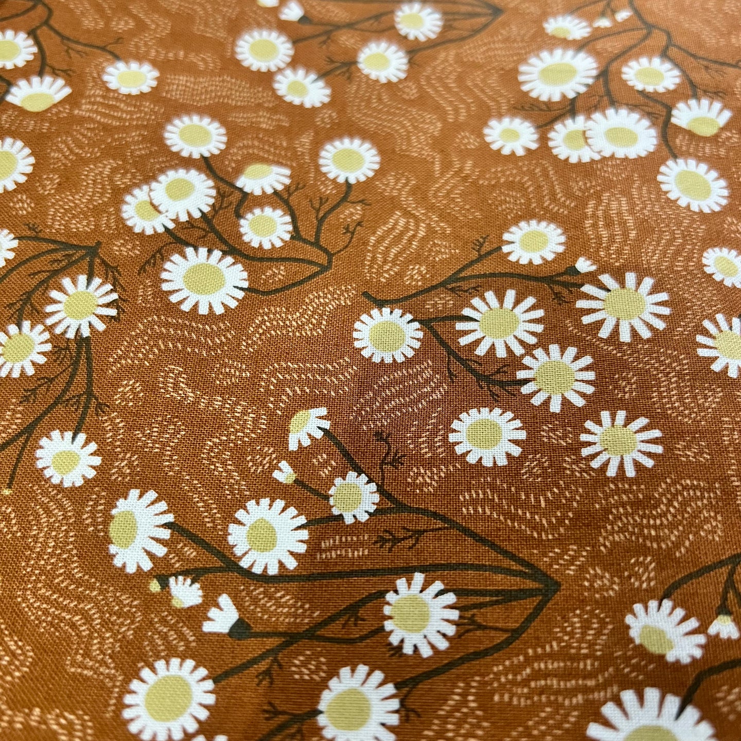 No. 007 Brown Dainty Daisy Bandana